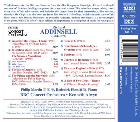Goodbye Mr. Chips - CD Audio di Richard Addinsell,BBC Concert Orchestra,Philip Martin - 2