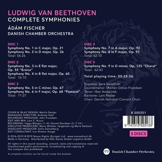 Sinfonie complete - CD Audio di Ludwig van Beethoven,Adam Fischer,Danish Chamber Orchestra - 2