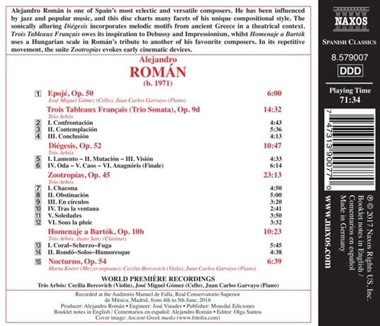 Musica da camera - CD Audio di Alejandro Roman,Trio Arbos - 2