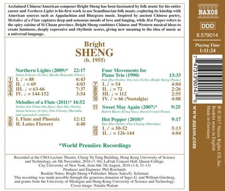 Melodies of a Flute - Four Movements for Piano Trio - Sweet May Again - Hot Pepper - CD Audio di Bright Sheng - 2