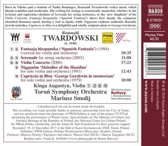 Concerto per violino - Serenata - Fantasia - CD Audio di Romuald Twardowski,Mariusz Smolij - 2