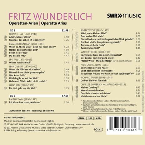 Arie d'opera - CD Audio di Fritz Wunderlich - 2