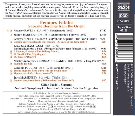 Femmes Fatales. Soprano Heroines from the Orient - CD Audio di Orchestra Sinfonica Nazionale dell'Ucraina,Seljan Nasibli - 2