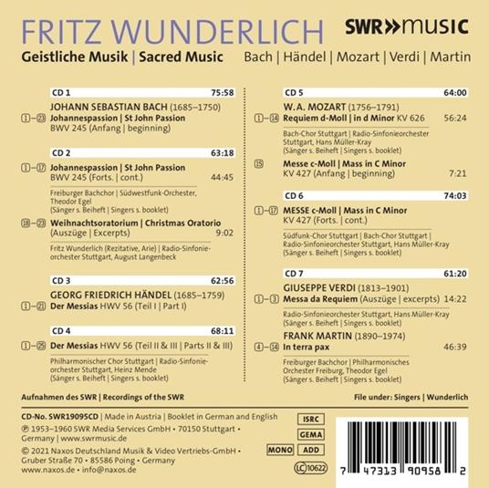 Sacred Music - CD Audio di Fritz Wunderlich - 2