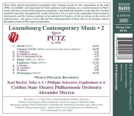 Luxembourg Contemporary Music Vol.2 - CD Audio di Marco Pütz - 2