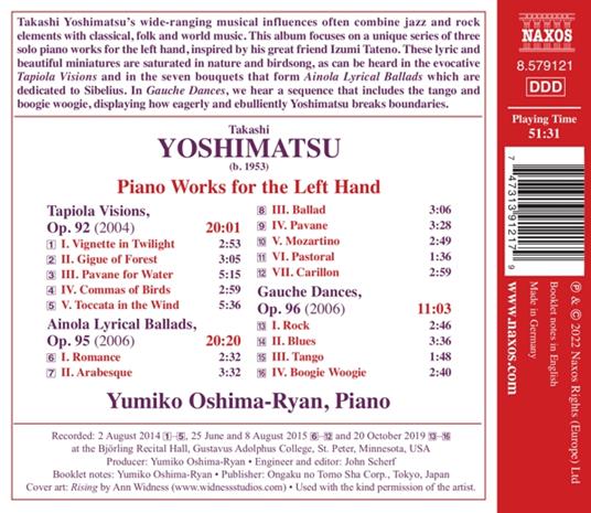 Piano Works For The Left Hand - CD Audio di Takashi Yoshimatsu - 2