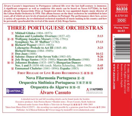 Three Portuguese Orchestras - CD Audio di Alvaro Cassuto - 2