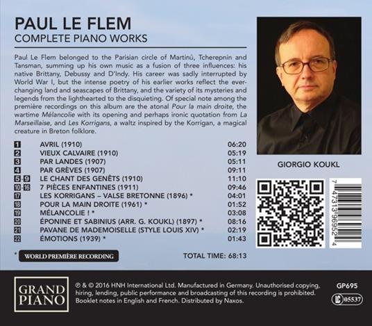 Opere per pianoforte - CD Audio di Paul Le Flem - 2