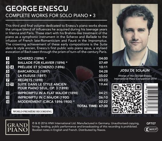 Opere per pianoforte vol.3 (Integrale) - CD Audio di George Enescu - 2