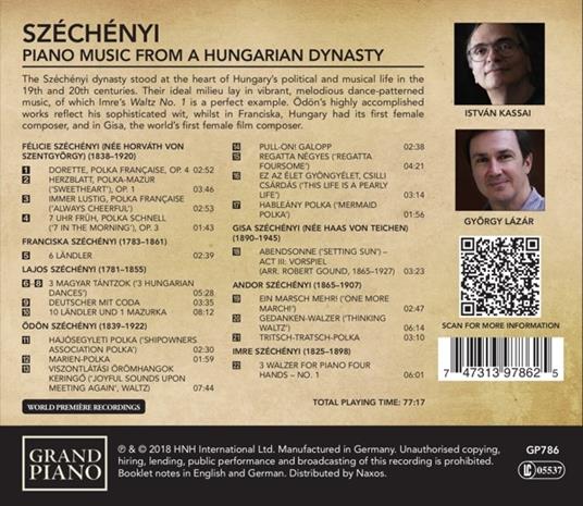 Szechenyi. Piano Music from a Hungarian Dynasty 1800-1920 - CD Audio di Imre Szechenyi - 2