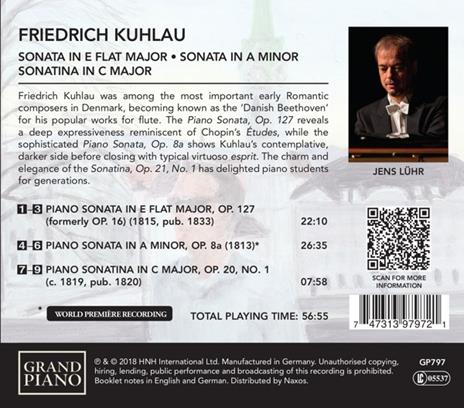 Sonate per pianoforte - CD Audio di Friedrich Kuhlau,Jens Lühr - 2