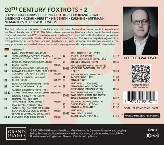 20th Century Foxtrots Vol.2 - CD Audio di Gottlieb Wallisch - 2