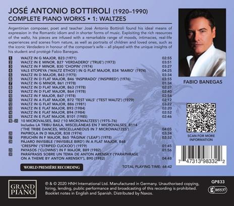 Musica completa per pianoforte vol.1 - CD Audio di José Antonio Bottiroli,Fabio Banegas - 2