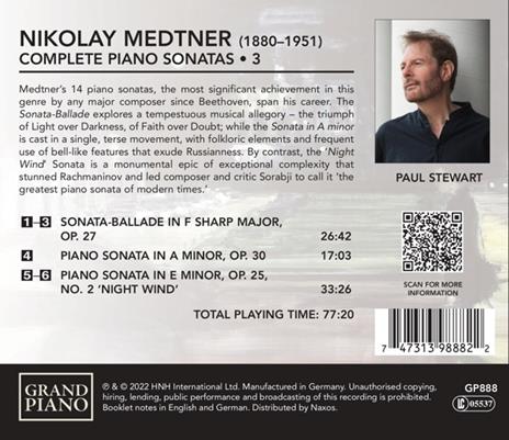 Complete Piano Sonatas Vol.3 - CD Audio di Nikolaj Medtner - 2