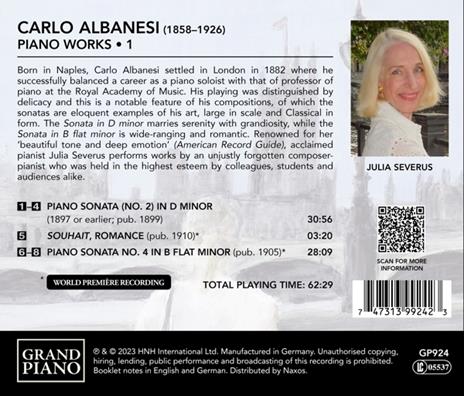 Piano Works 1 - CD Audio di Julia Severus,Carlo Albanesi - 2