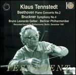 Concerto per pianoforte n.2 / Sinfonia n.4 - CD Audio di Ludwig van Beethoven,Anton Bruckner,Berliner Philharmoniker,Klaus Tennstedt,Bruno Leonardo Gelber