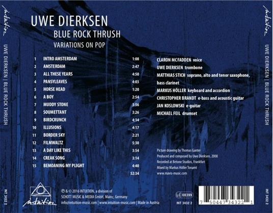 Blue Rock Thrush - CD Audio di Uwe Dierksen - 2