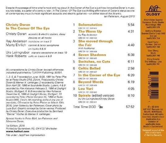 In the Corner of the Eye - CD Audio di Christy Doran - 2