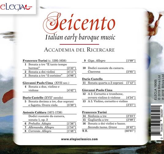 Seicento. Italian Early Baroque Music - CD Audio di Accademia del Ricercare,Pietro Busca - 2