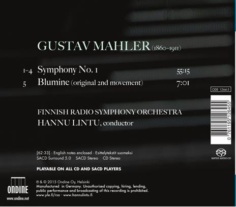 Sinfonia n.1 - Blumine - SuperAudio CD di Gustav Mahler,Hannu Lintu - 2