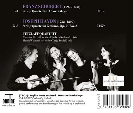 Quartetto per archi - CD Audio di Franz Joseph Haydn,Franz Schubert,Tetzlaff Quartet - 2