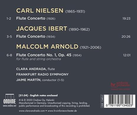 Concerti per flauto - CD Audio di Carl August Nielsen,Jacques Ibert,Radio Symphony Orchestra Francoforte,Clara Andrada - 2
