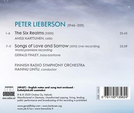 Songs Of Love And Sorrow, The Six Realms - CD Audio di Peter Lieberson - 2