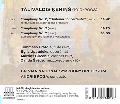 Symphonies n.2, n.3, n.7 - CD Audio di Talivaldis Kenins - 2