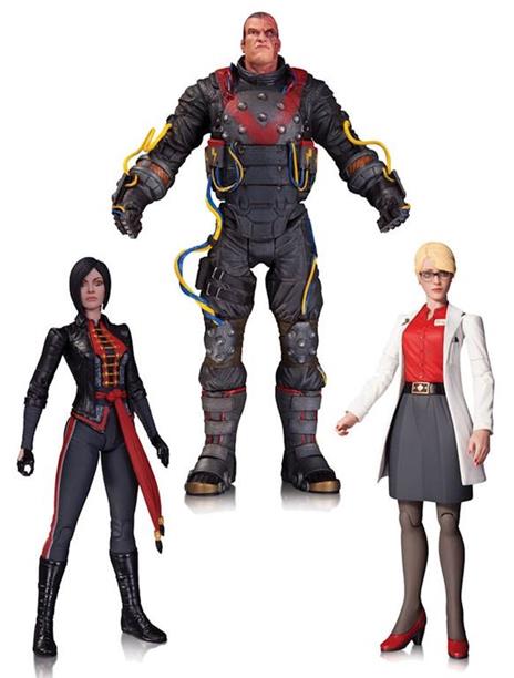 Batman Arkham Origins 3 Pack Harleen Shiva Electrocutioner Figure