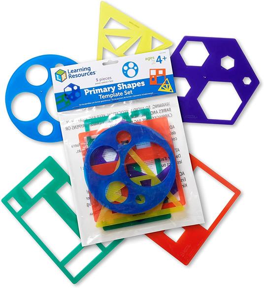 Learning Resources- Set di Modelli di Forme di Base, Colore, LER5440