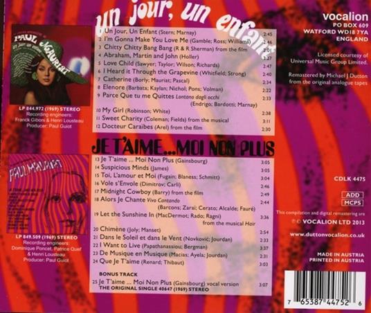 Un Jour Un Enfant-Je.. - CD Audio di Paul Mauriat - 2