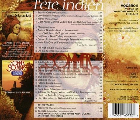 L'ete Indien - Sommer - CD Audio di Paul Mauriat - 2