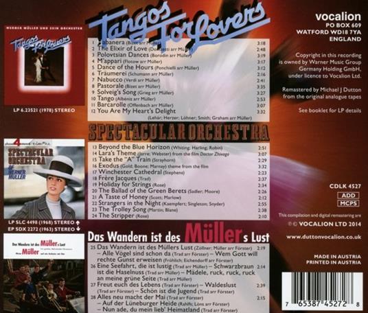 Tangos for Lovers - CD Audio di Werner Muller - 2