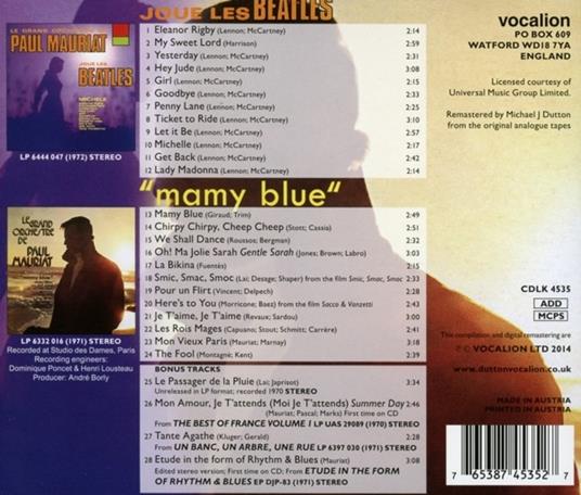 Paul Mauriat Plays The Beatles / Mamy Blue - CD Audio di Paul Mauriat - 2