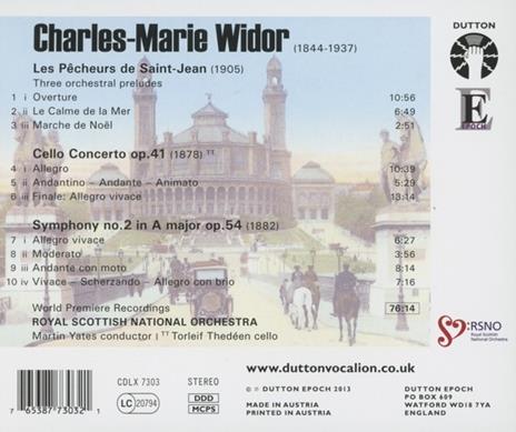 Cello Concerto - Sympnony - CD Audio di Charles-Marie Widor - 2