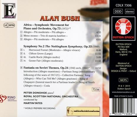 Africa - Symphony No.2 - CD Audio di Alan Bush - 2