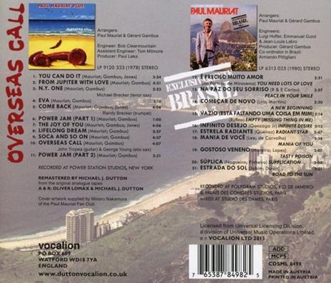 Overseas Call & - CD Audio di Paul Mauriat - 2