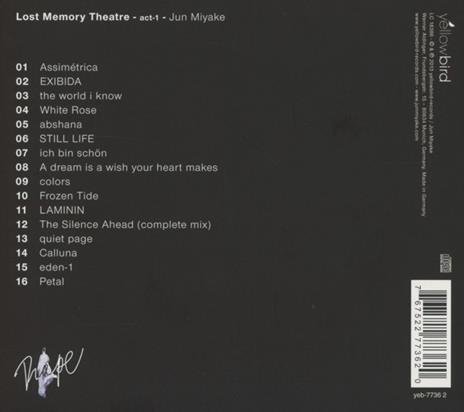 Lost Memory Theatre Act 1 - CD Audio di Jun Miyake - 2