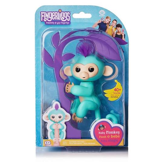 Fingerlings Zoe Baby Monkey Turchese Scimmia da Dito - 3