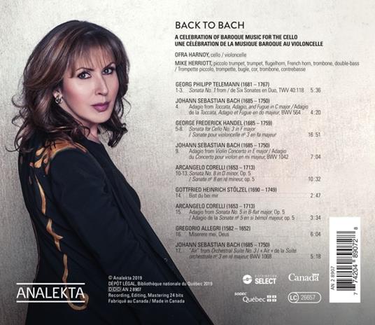 Back To Bach - CD Audio di Ofra Harnoy - 2