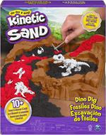 Kinetic sand, dino dig playset con 10 ossa di dinosauri nasclste