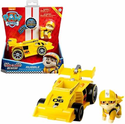 PAW Patrol Veicoli Ready Race Rescue, Veicolo Di Rubble con Suoni da Gara, dai 3 Anni