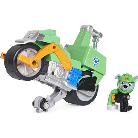 PAT PATROL VEICOLO + FIGURINA RIMOVIBILE ROCKY MOTO PUPS Paw Patrol Moto retrofit 6060545 Giocattolo per bambini 3 anni e +