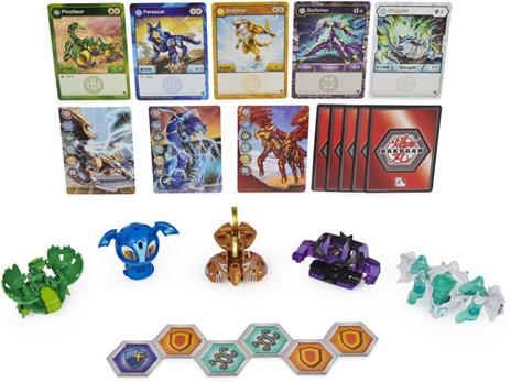 Bakugan Confezione da 5 Geogan Brawler, Geogan esclusivi Surturan e Sluggler e 3 action figure collezionabili - 2