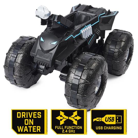 DC Comics Batman, veicolo radiocomandato All-Terrain Batmobile, giocattolo di Batman impermeabile per bambini dai 4 anni in su - 2