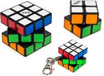 RUBIK'S Il Cubo, Family confezione regalo 3x3 + 2x2 + 3x3 portachiavi