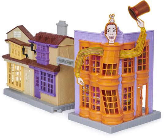 Wizarding World Harry Potter, Magical Minis set di gioco Diagon Alley 3-in-1 con luci e suoni, 2 personaggi e 21 accessori, giocattoli per bambini dai 6 anni in su - 3