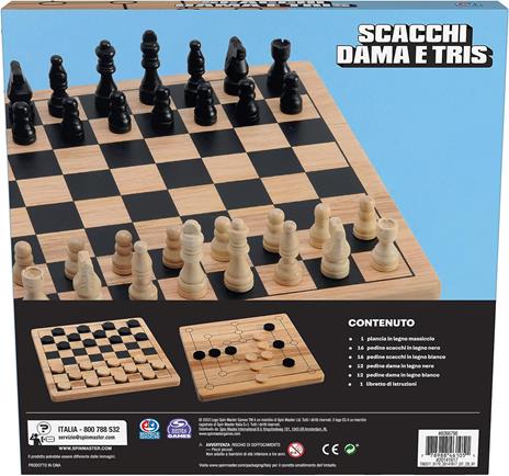 EG CLASSICI Dama, Scacchi & Tris in legno - 3