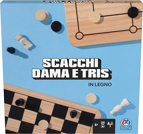 EG CLASSICI Dama, Scacchi & Tris in legno - 4