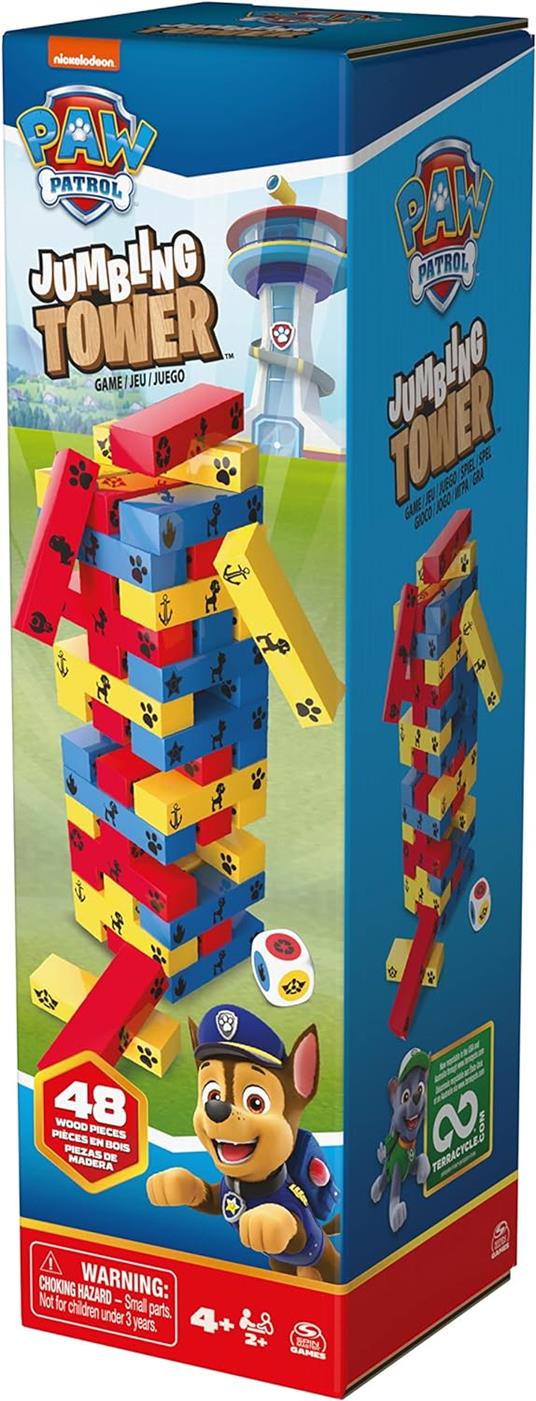 PAW PATROL Jumbling Torre in legno - Spin Master - Giochi di abilità -  Giocattoli